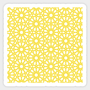 Yellow Moroccan Zellige, Moroccan Art Sticker